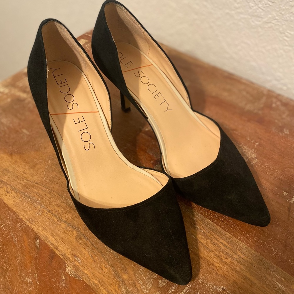 Sole Society black heels size 8